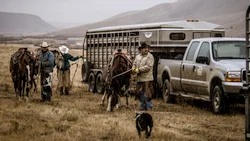 Clayton Marxer roping calves at neighbor's branding.