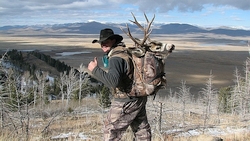 The Adventure Cowboy packing out buck deer.